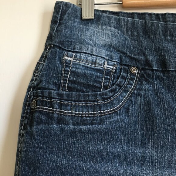 Vintage KD Medium Blue Stretchy Pull-On Denim Jeans - Picture 5 of 16